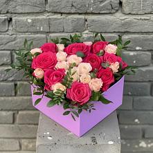 Цветочная композиция из Розы в коробке в Гришенки