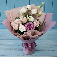 Букет цветов из:  Розы и Лизиантусы в Гришенки
