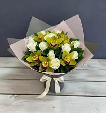 Букет цветов из:  Орхидеи и Розы #REPLACE_PRED# Гришенки