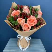 Букет цветов из:  Розы и Альстромерии в Гришенки