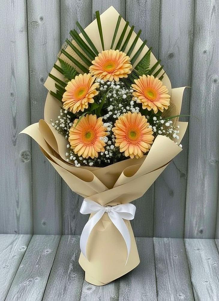 Букет цветов из: Герберы в Гришенки