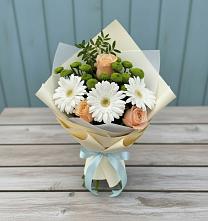 Букет цветов из:  Герберы, Розы и Хризантемы #REPLACE_PRED# Гришенки
