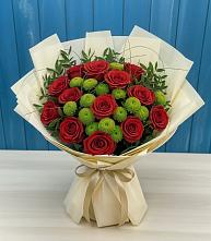 Букет цветов из:  Розы и Хризантемы в Гришенки