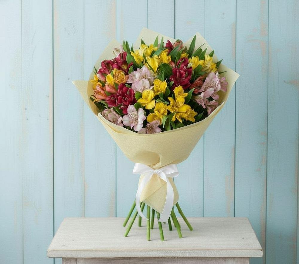 Букет цветов из: Альстромерии в Гришенки