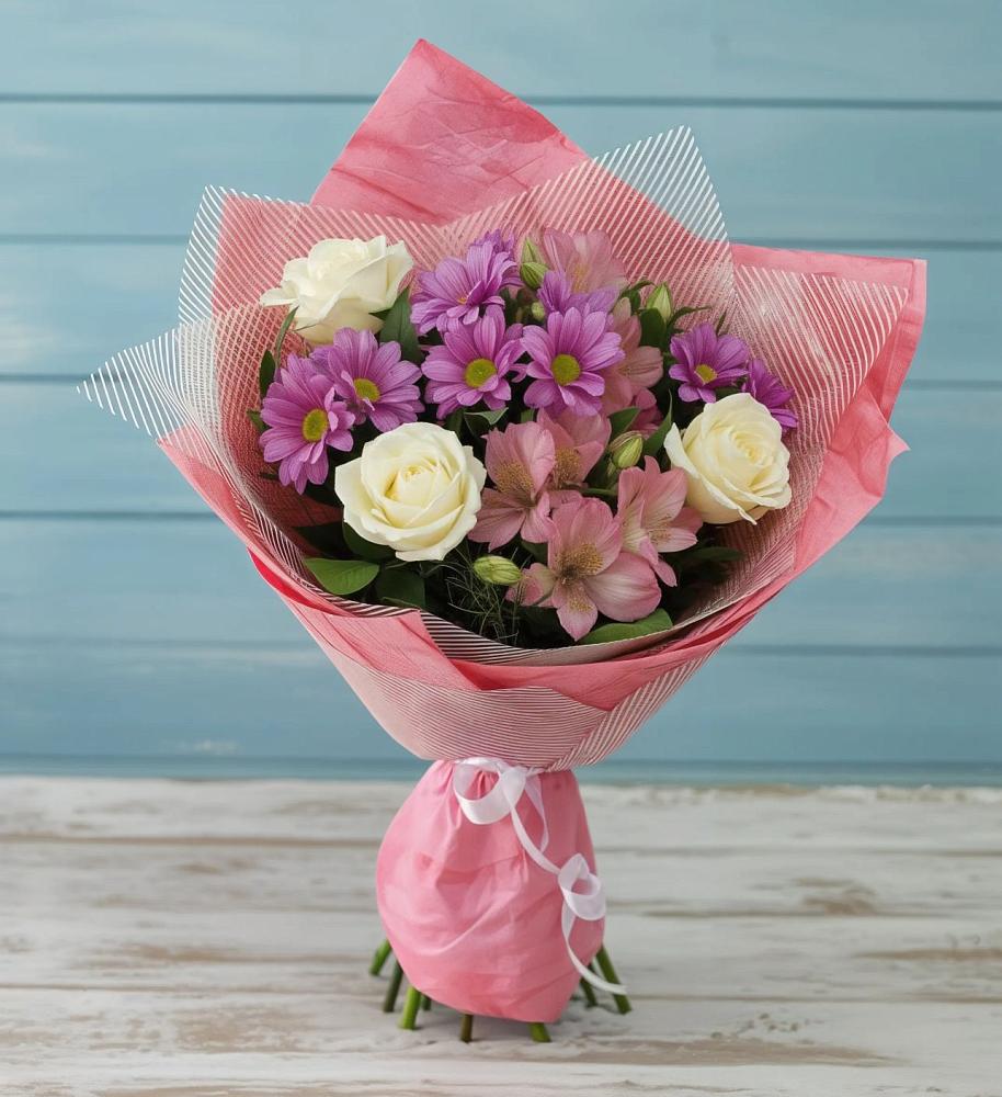 Букет цветов из: Герберы в Гришенки