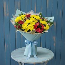 Букет цветов из:  Альстромерии и Хризантемы в Гришенки